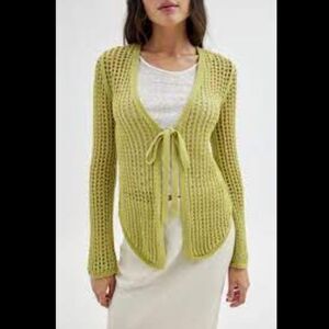 Urban Outfitters Joleen Open-Knit Flyaway Cardigan